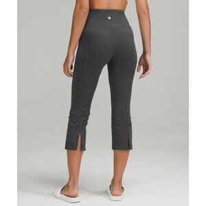 234. Lululemon Throwback Gather And Crow Crop Black US 6